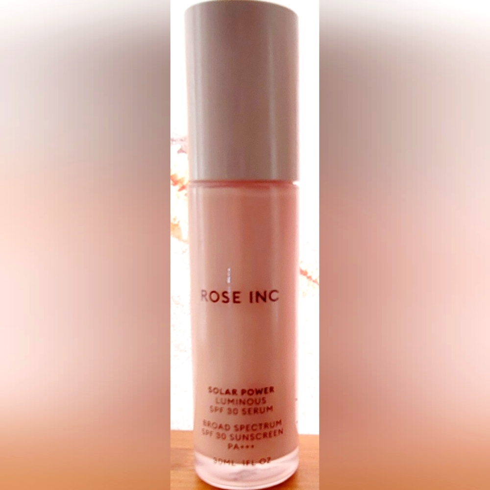 NIB Rose Skin Brightener Solar Power Luminous SPF 30. Full size 1oz. Pink
